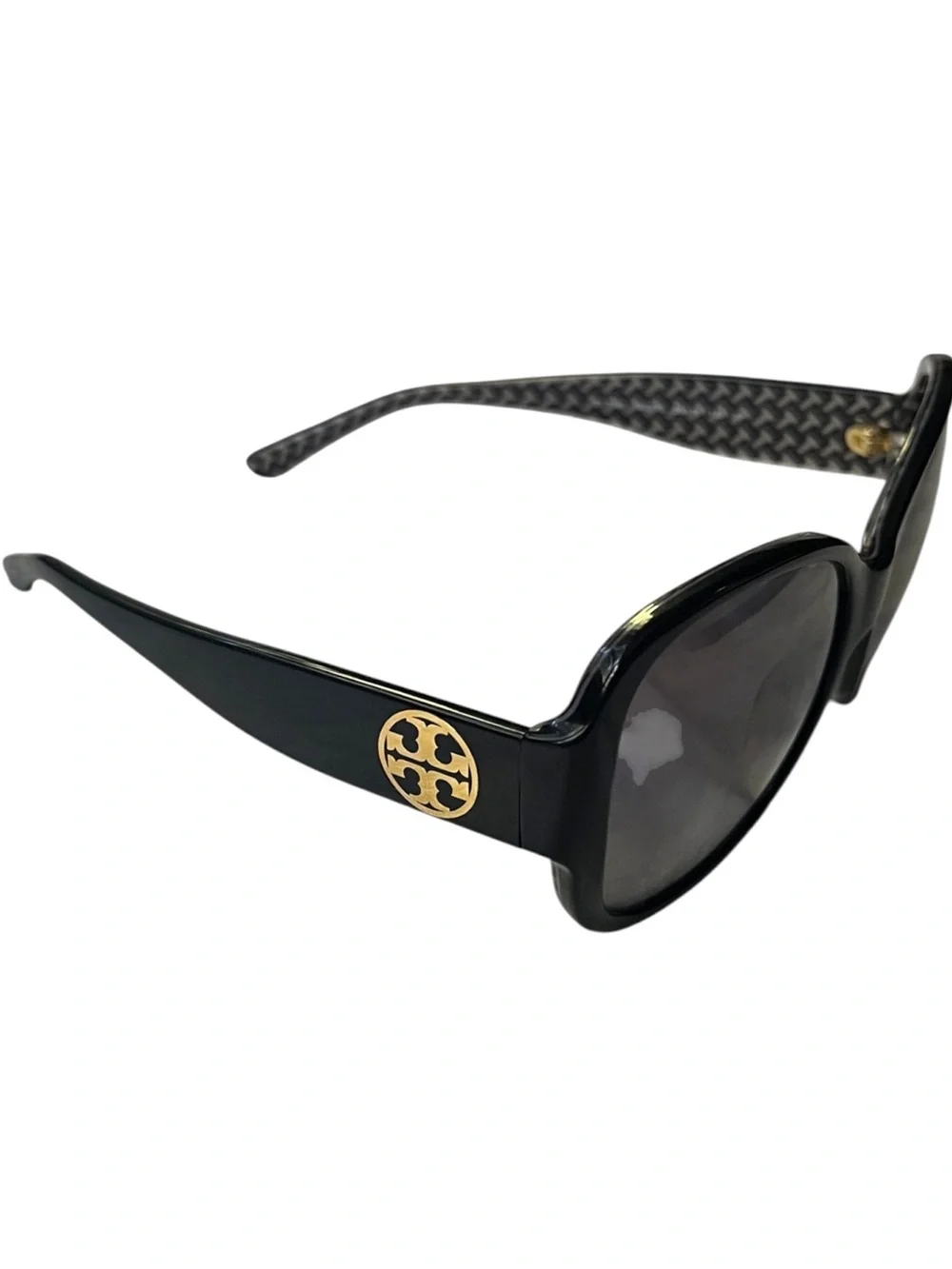 Tory Burch Woman's TY7108 Round Sunglasses Black/Gradient Brown w/Case